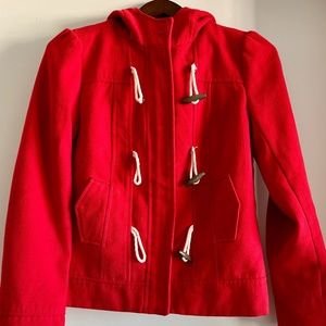 Delia’s Red Hooded Zip-up jacket (M)